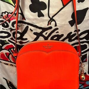 kate spade saffino leather Orange Crossbody Bag